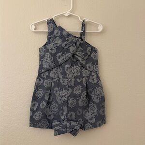 Janie and Jack Navy Floral Toddler Romper